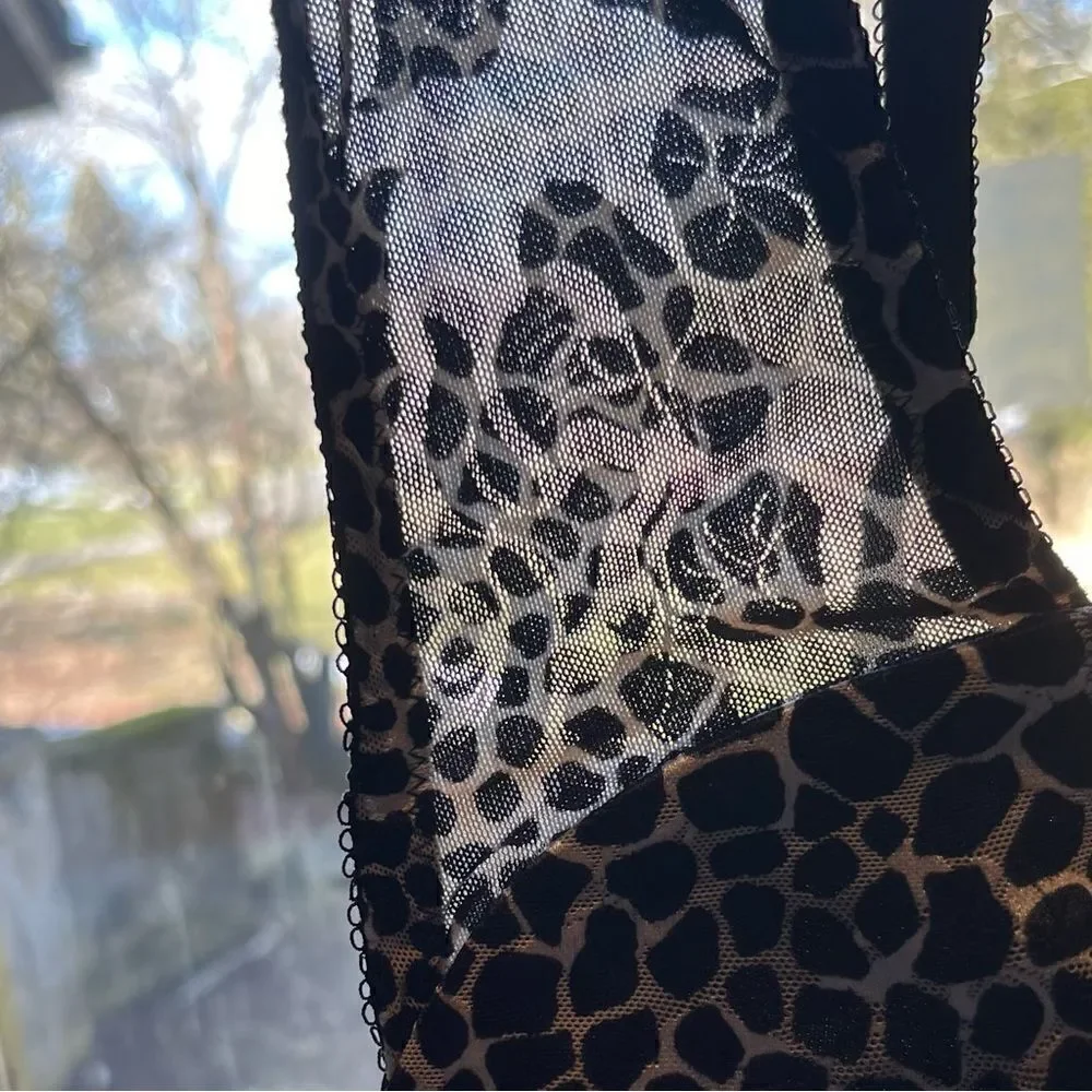 Wacoal Bra Black and Tan Leopard Print Underwire, no padding Size 34D